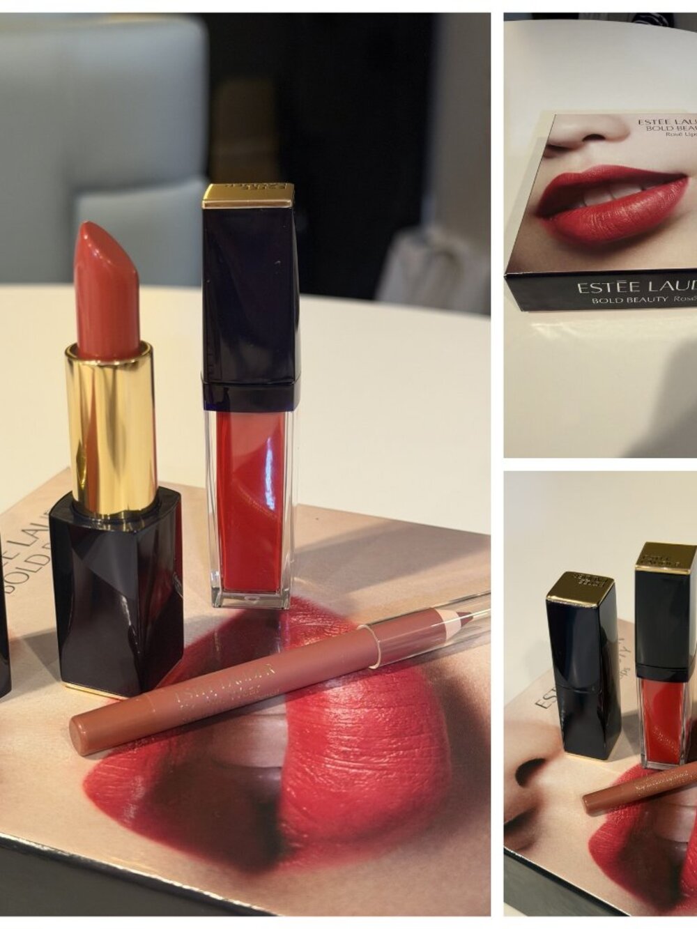 Estée Lauder Bold Beauty Rosé Lips 3-Piece Lip Set – Gift Box
